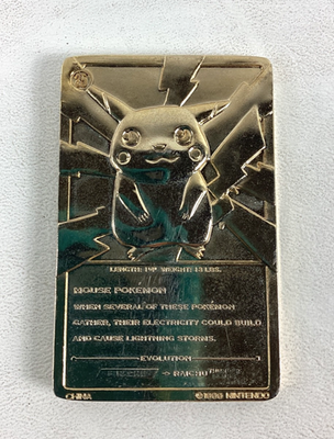 Pokémon Pikachu Gold Plated Bar Card Burger King 1999 | eBay