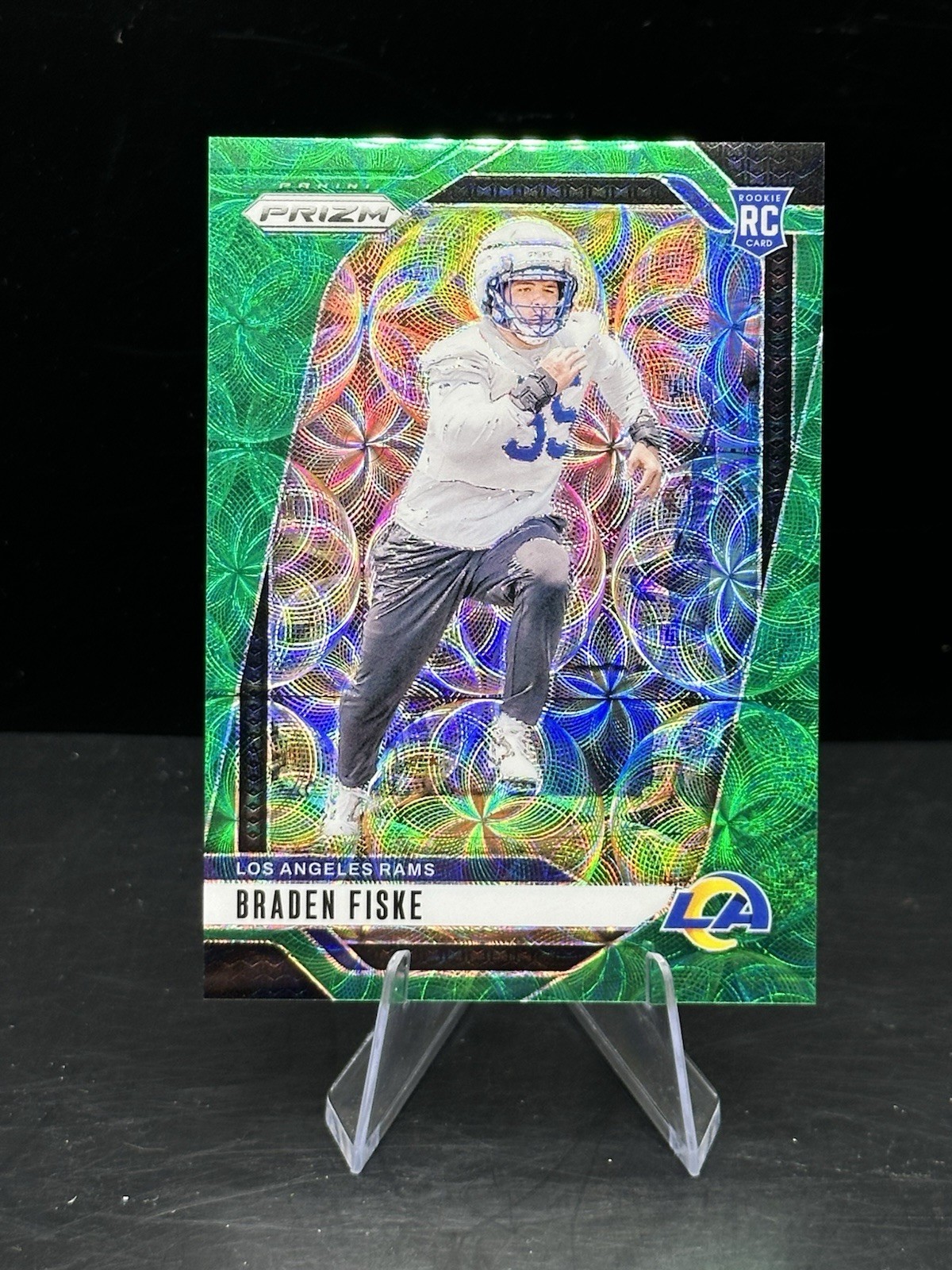 2024 Panini Prizm - Rookies Braden Fiske #310 Green Scope Prizm /75 (RC)