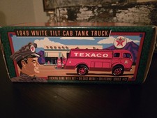 1996 ERTL Collectibles - 1949 WHITE TILT CAB TEXACO TANK TRUCK BANK