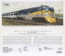 Emd Electro Motive Gm General Motors Locomotives Data Card Chesapeake Ohio 107 Emd Electro Motive Gm General Motors Locomotives Data Card Chesapeake Ohio 107