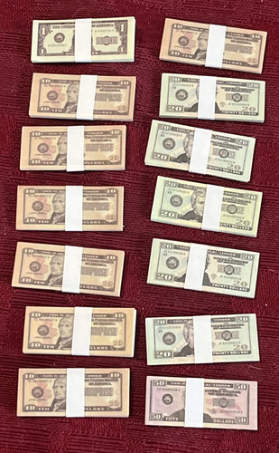 Zuru Mini Brand Lot of 14 Miniature Money Bills Currency
