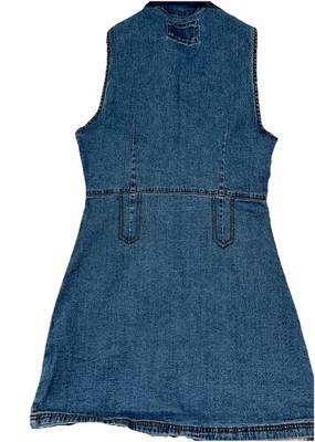 white christmas dresses Alina Denim Embroidered Short Dress