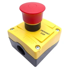 Baco LBX130003 Push Button Enclosure w/ Maintained Push/Pull E-Stop, 2NC