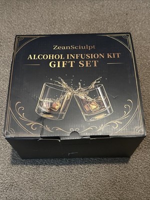 ZeanSciulpt Alcohol Infusion Kit for Infusing Whiskey, Gin, Vodka, Rum, Tequila