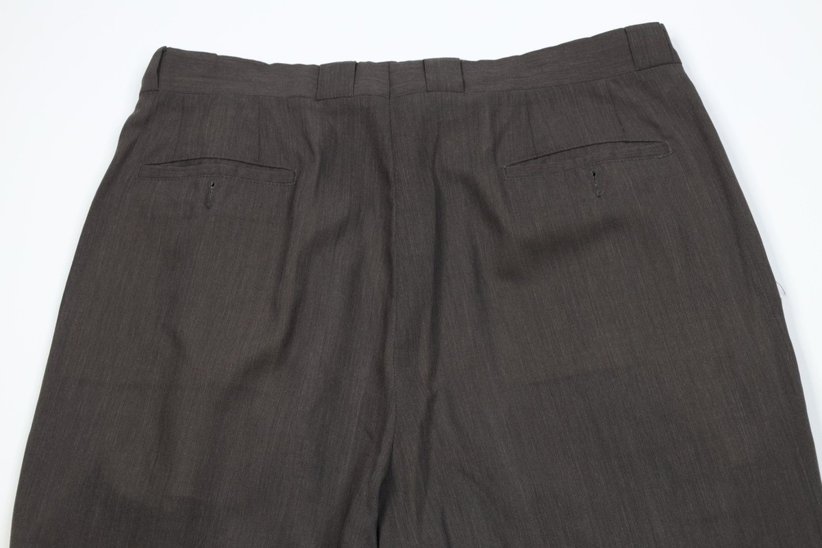 Vtg 80s 90s Giorgio Armani Mens 34x31 Distressed Wool Knit Wide