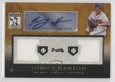 2010 Topps Tribute Dual Relic Auto Gold 25/25 Tommy Hanson #TADR-TH Auto uk2
