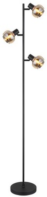GLOBO SB TOKKI Stehleuchte Metall schwarz matt, 3x E14, 154 cm, Design-Stil, IP2