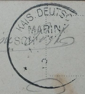 Marine Matrose Flagge Gerettet Kaiserliche Marine 1914 Litho gelaufen AK - Bild 3 von 4