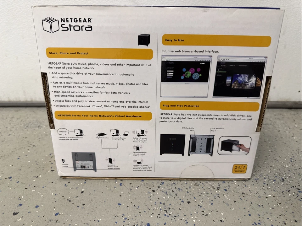 Netgear Stora Home Media Storage 1TB Network Storage MS2110-100NAS 2010 Version - Image 4 of 4