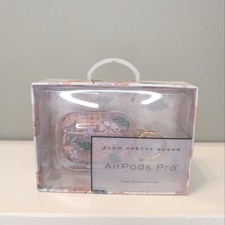 Plum pretty Sugar Floral pink green Apple Airpods Pro Protective case NWT