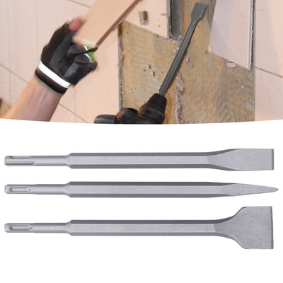 3Pcs Chisel Carbon Steel Scaling Flat Point Rotating Hammer Drill Bits Für CU