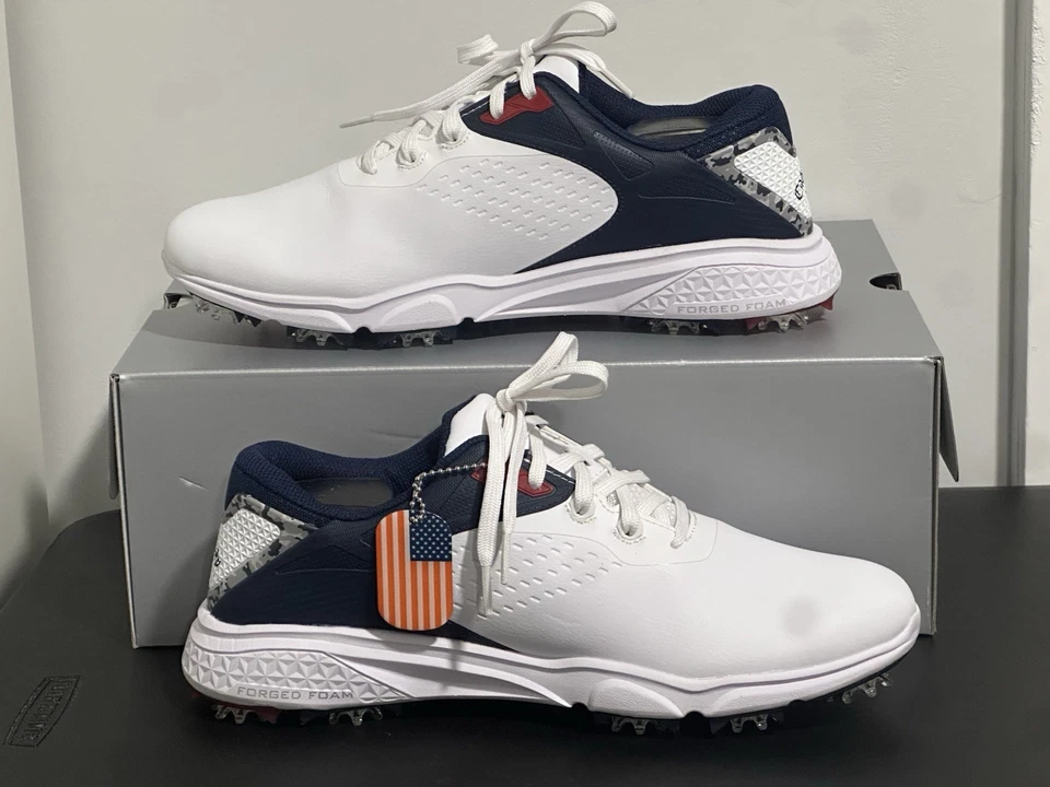 Zapatos de golf Callaway Coronado V3 blancos azul marino CG410WBD para hombre talla 9,5 Foto 3 de 4