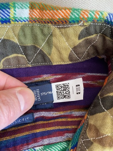 £349 Ralph Lauren Patchwork Camo Aztec Shirt Sportsman Guide rrl Southwestern M - Picture 9 of 15