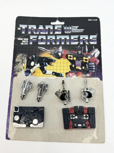 VTG Hasbro G1 Transformers Decepticon Tapes Ravage & Rumble W/ Card