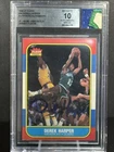 1986-87 Fleer Jersey Fusion #44 Derek Harper RC GU Patch (3 color)  BGS 10 AUTO