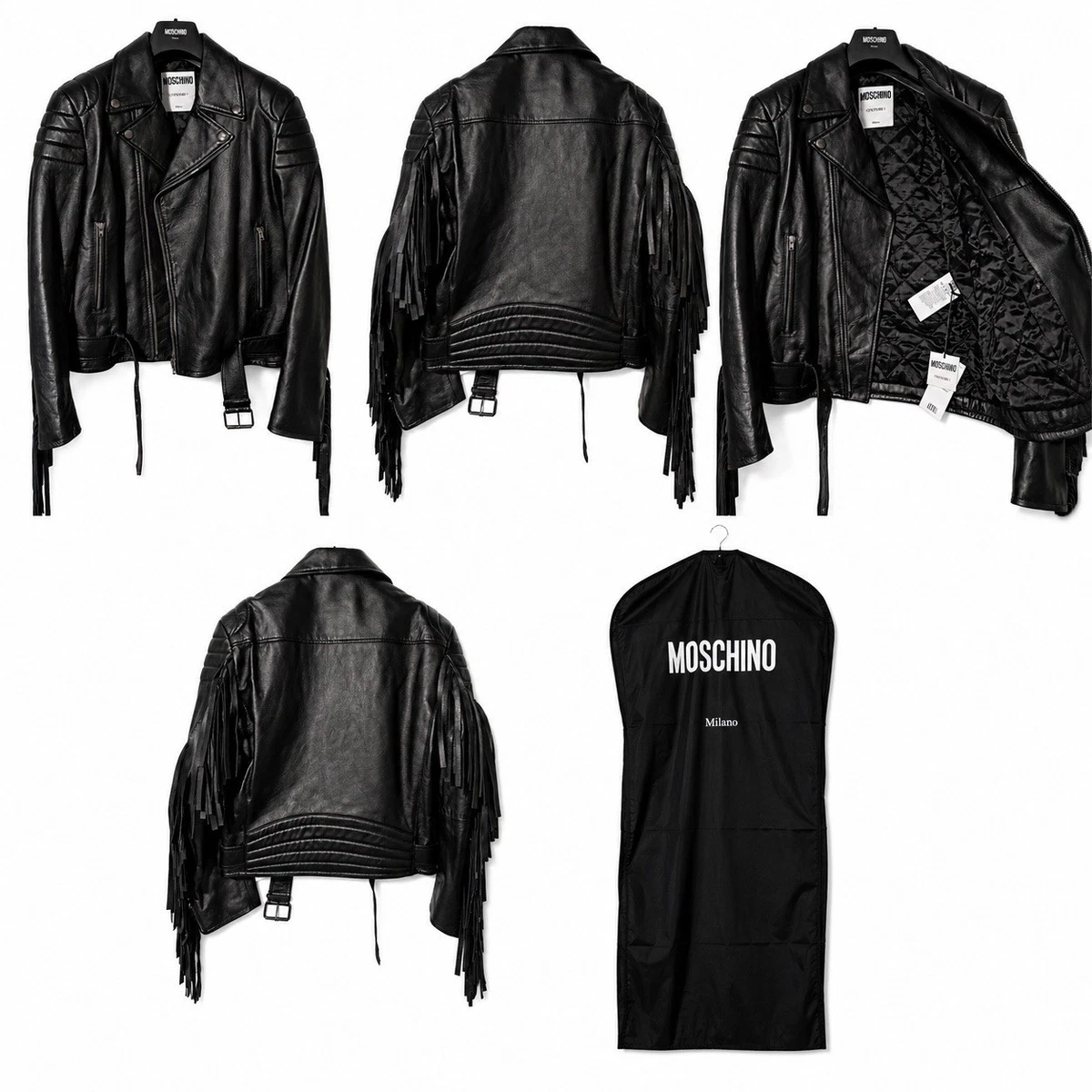 Moschino Leather Outer Shell Coats, Jackets & Vests for Men for