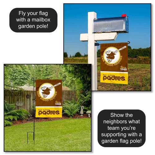 San Diego Padres Retro Vintage Throwback Garden Flag and Yard Banner - Picture 3 of 5