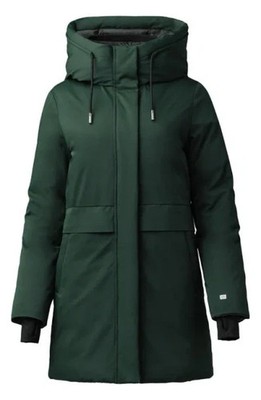 NEW, Soia & Kyo Roxann 750 Fill Power Down Hooded Jacket In Evergre XL #C4550