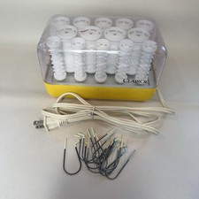 Clairol Style Setter C-14-1 Hairsetter Hot Rollers Tight Curlers Yellow w/ Clips