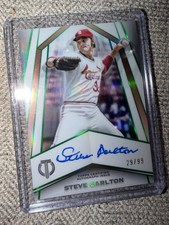 Topps Tribute Steve Carlton Auto 29/99 Green Cardinals HOF On-Card Autograph