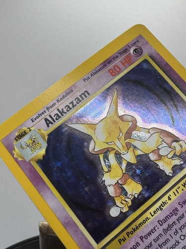 Pokémon TCG Alakazam 1/102 Base Set Unlimited Holo Rare Vintage WOTC - Picture 8 of 24