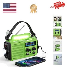 Weather Radio, 5000mAh/18500mWh Solar Hand Crank Emergency Radio, Battery Pow...