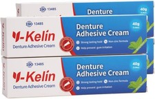 Y-Kelin Denture Adhesive Cream 40gr /1.4oz, 4 pack