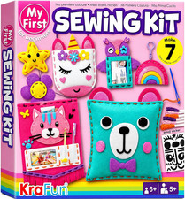My First Sewing Kit for Kids Ages 6-12 7 Animal Dolls 7 Stuffed Animal Plu