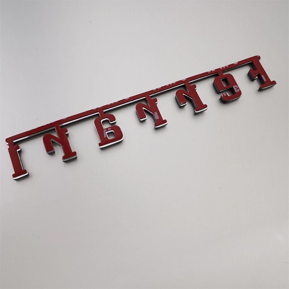 For Ferrari Script Rear Badge Emblem Matte Black Brand New 20cm*2.78cm (Fit many Foto 2 de 2