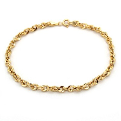 Armband 18kt 750 Gold Mesh Seil Iris Seil Diamant 19cm Made in Italy