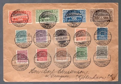 Germany / Schleswig - 1920 Full Set on Cover to Copenhagen - Image 1 of 2