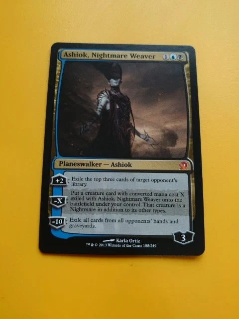 Ashiok, Nightmare Weaver. Theros Mythic Planeswalker Magic the Gathering Card. - Image 2 of 4