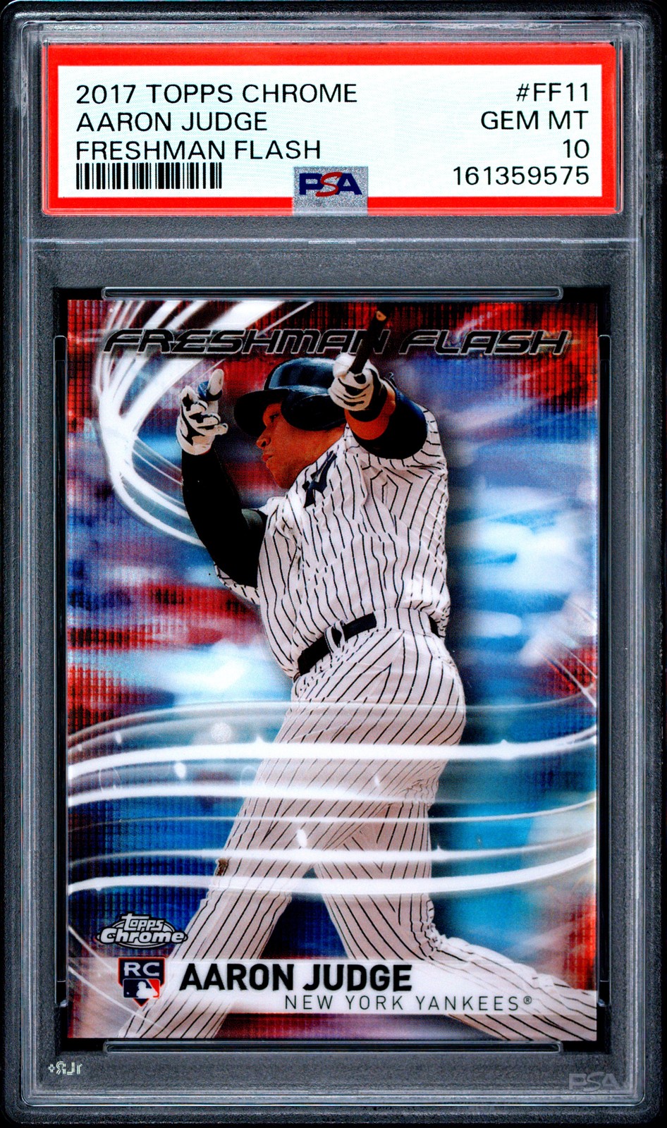 2017 TOPPS CHROME FRESHMAN FLASH #FF11 AARON JUDGE ROOKIE RC PSA 10 view 1