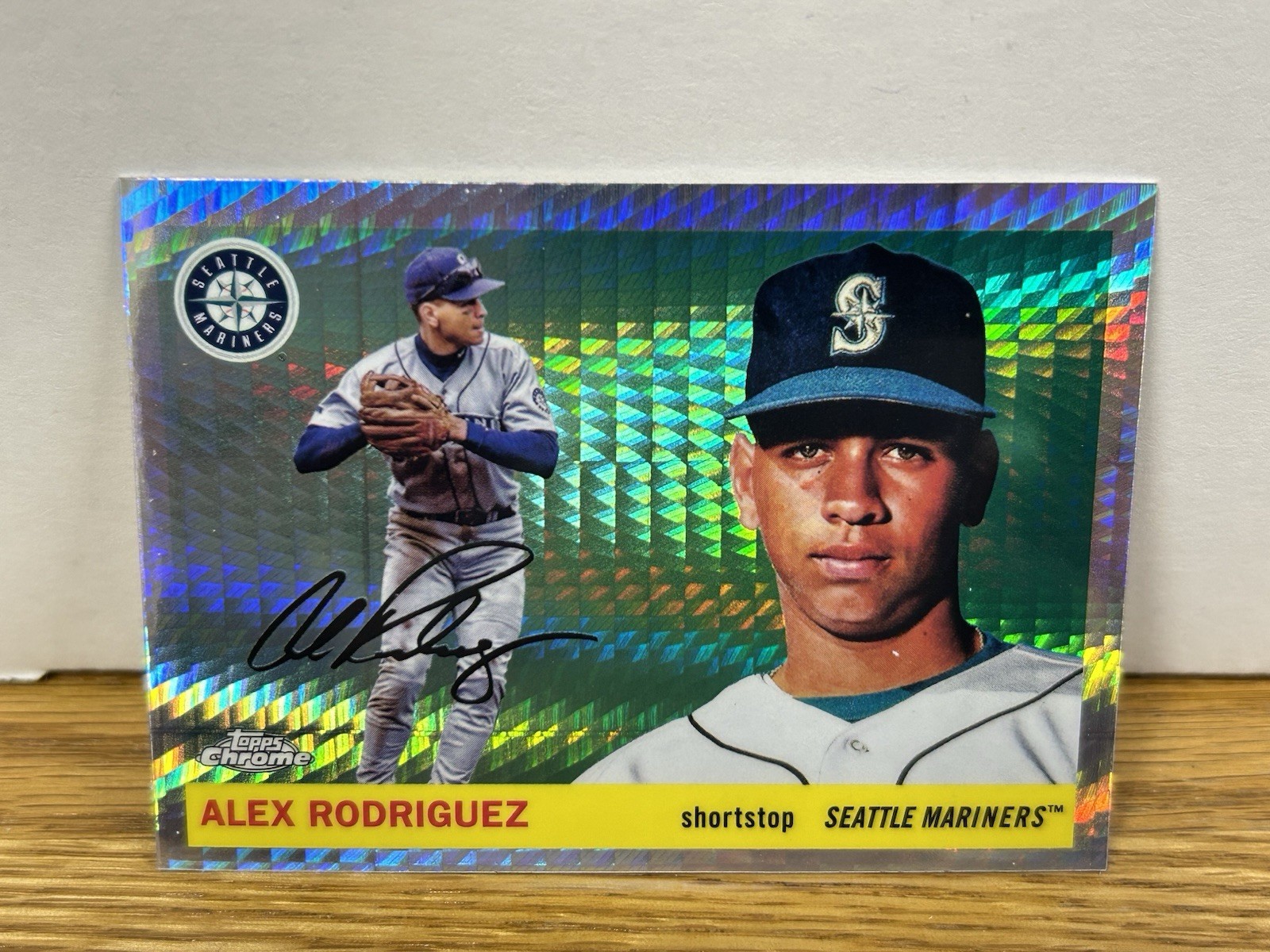 2025 Topps Chrome Platinum Alex Rodriguez Prism Refractor #401 Seattle Mariners