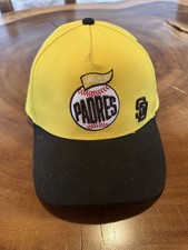 Mitchell Ness San Diego Padres Yellow Black Hat Baseball MLB Cap