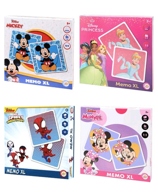 Disney Prinzessin Mickey Maus Marvel Spiderman Sonic Memo XL 24 Teile ab 3 Jahre