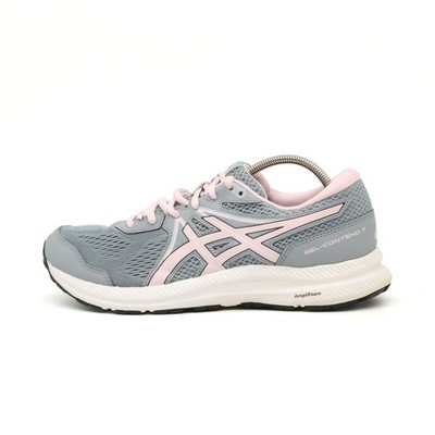 ASICS Damen Gel-Contend 7 Sneaker Grau/Rosa Mesh AmpliFoam Laufschuh EU 40.5