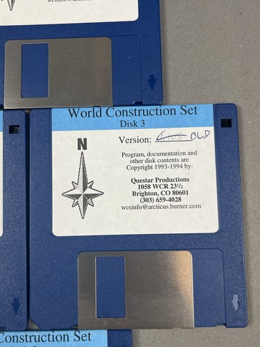 Raro software vintage 1994 e 1996: Questar World set costruzioni - dischi - Foto 8 di 15