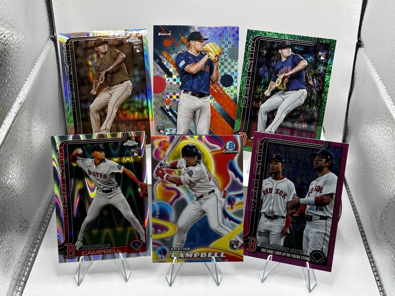 Bos Red Sox Rookie Parallels Lot | Richard Fitts /99 Green, Sepia, RayWave, Mojo