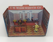 Vintage Marx F.W. Woolworth Co. Store Diorama Tin Litho Set & Accessories Rare