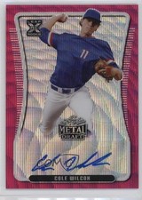 2020 Leaf Metal Draft Pink Wave 10/10 Cole Wilcox #BA-CW1 Auto 1d2e