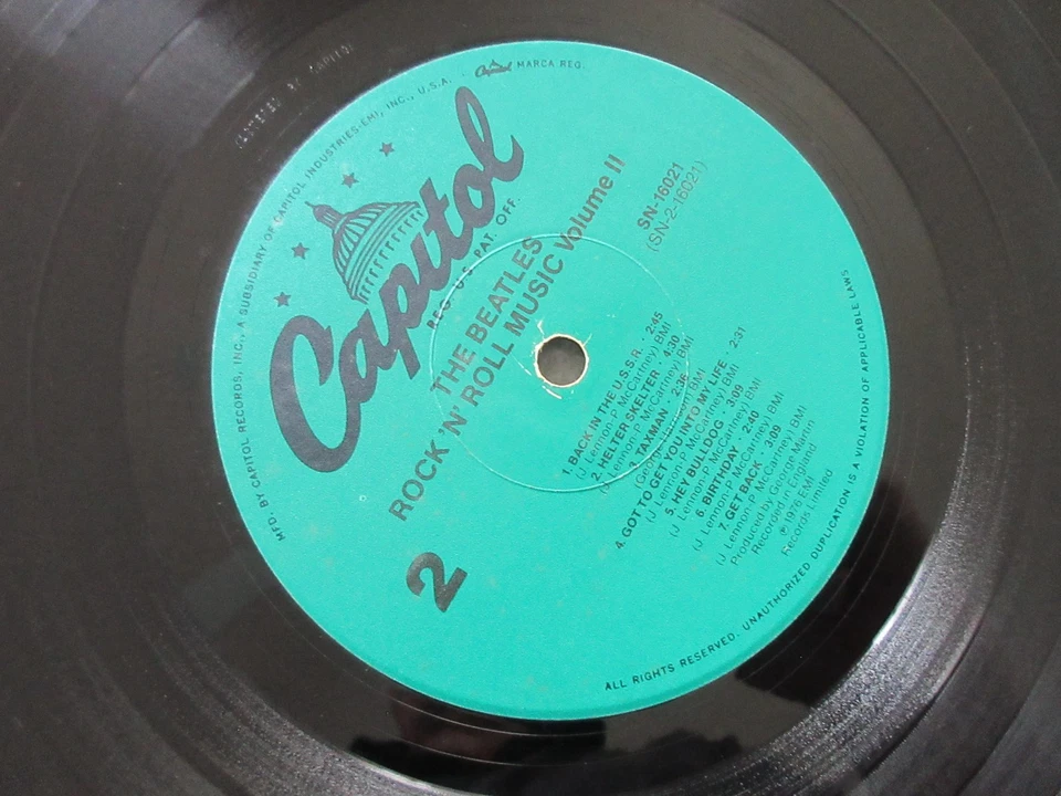 The Beatles ROCK ‘N’ ROLL MUSIC Vol. 2  Vinyl LP (Capitol SN-16021) 1980 VG+/VG - Image 4 of 4