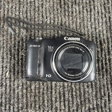 Canon PowerShot SX160 IS Black 16.0 MP Digital Camera For Parts Only CORROSION