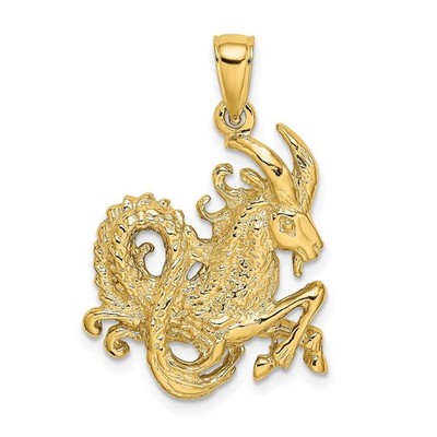 14k Gelbgold großer Steinbock Sternzeichen Anhänger