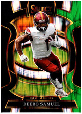 2025 Panini Select - Concourse Deebo Samuel #87 Black & Green Shock Prizm