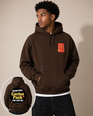 Cactus Jack by Travis Scott x McDonalds Cactus Pack Sticker Hoodie 'Brown Size L