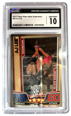 2013 Topps Slam Attax Superstars #22 AJ Lee  CGC GEM MINT 10