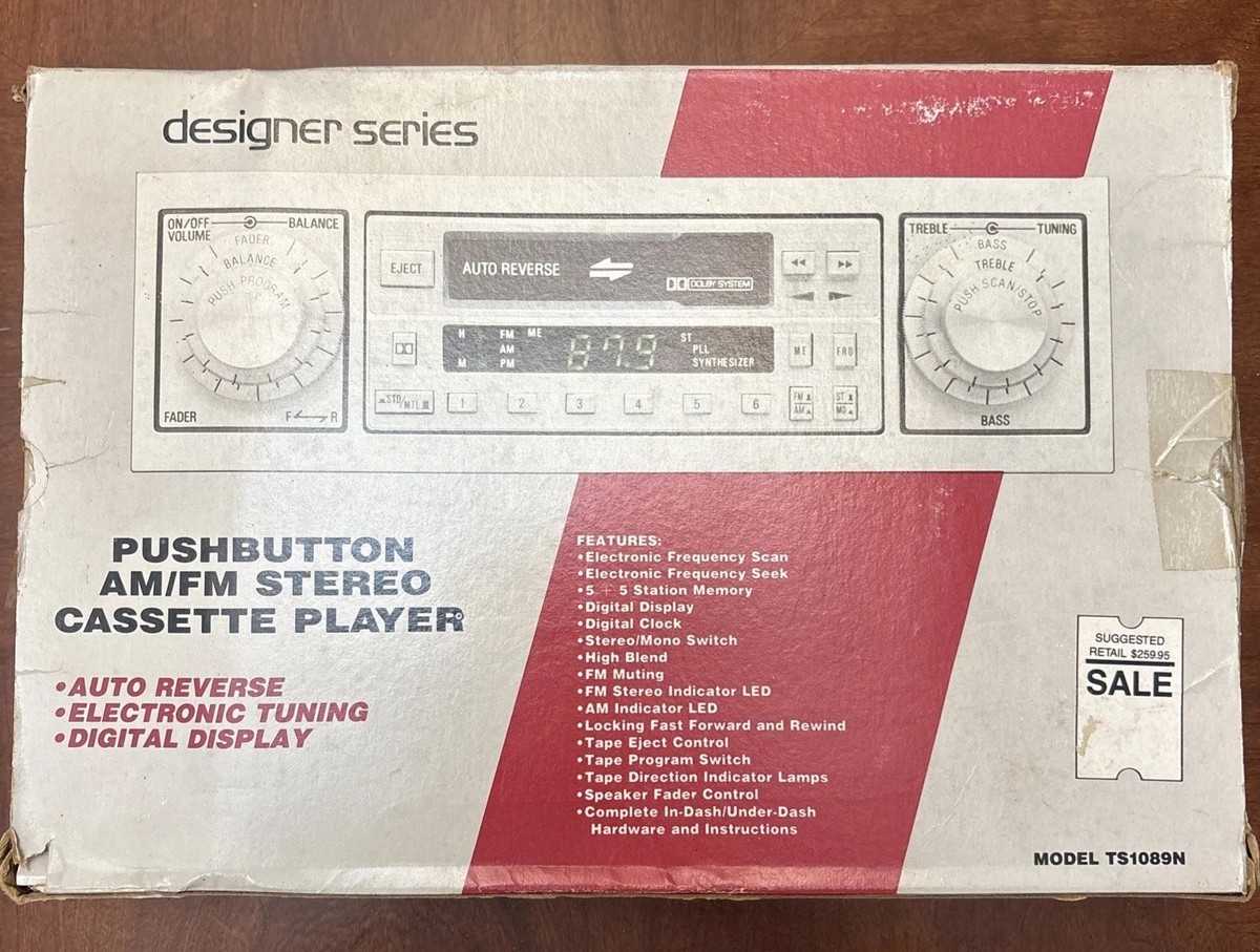 Vintage 1980s Kraco rare Designer Series Car Stereo Casette Player