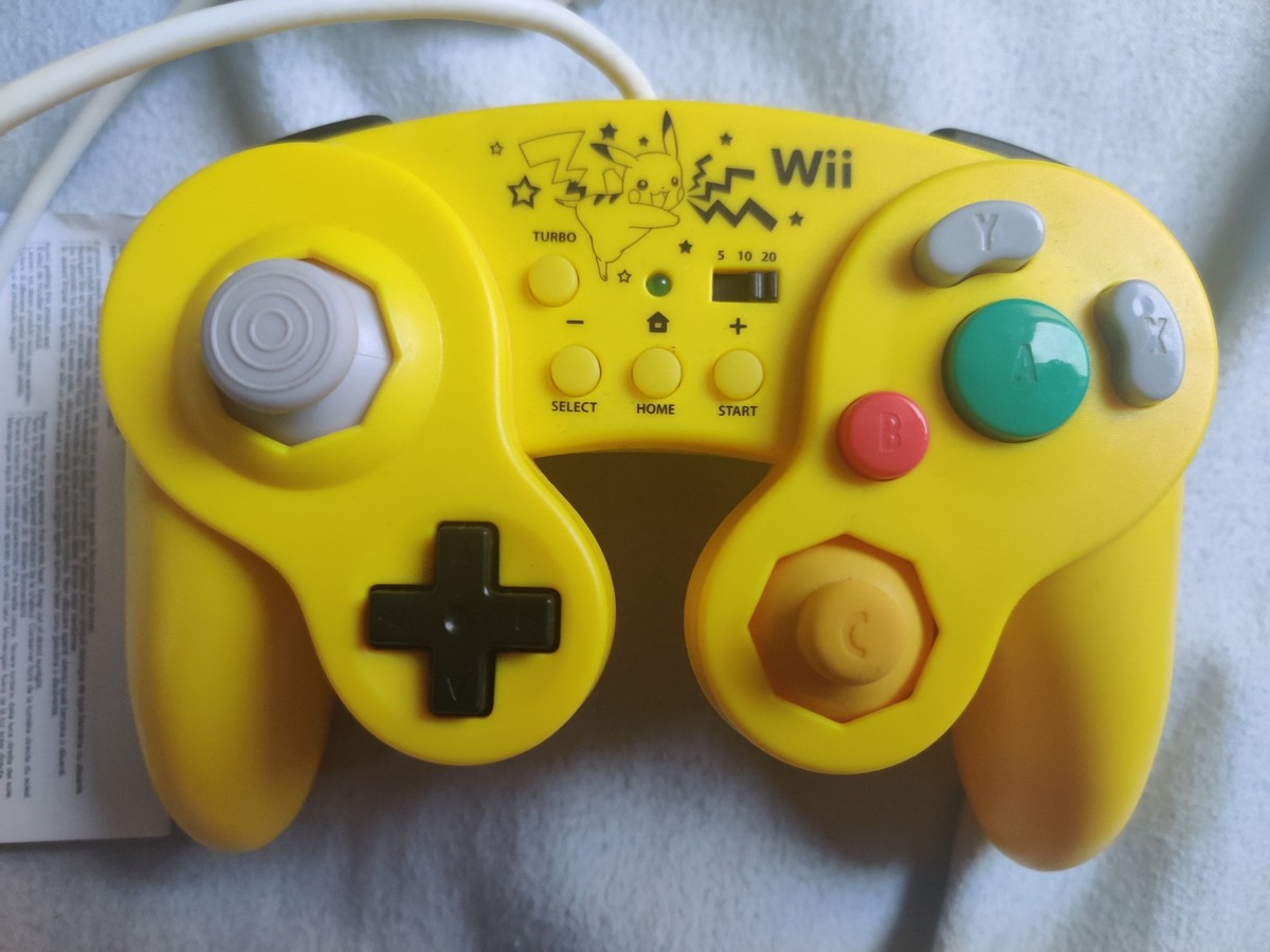 Manette De Combat Pokémon Pikachu Hori Pour Wii U - Jaune - Très Bon état - Occasion