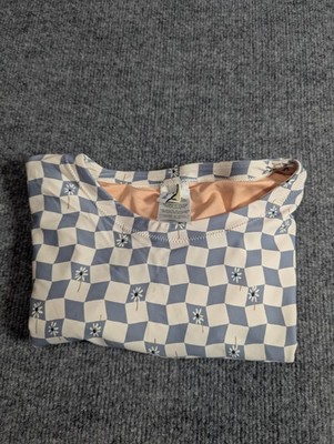 Madewell Cropped Tied Back Long Sleeve Top Women's Size Medium Built In Bra